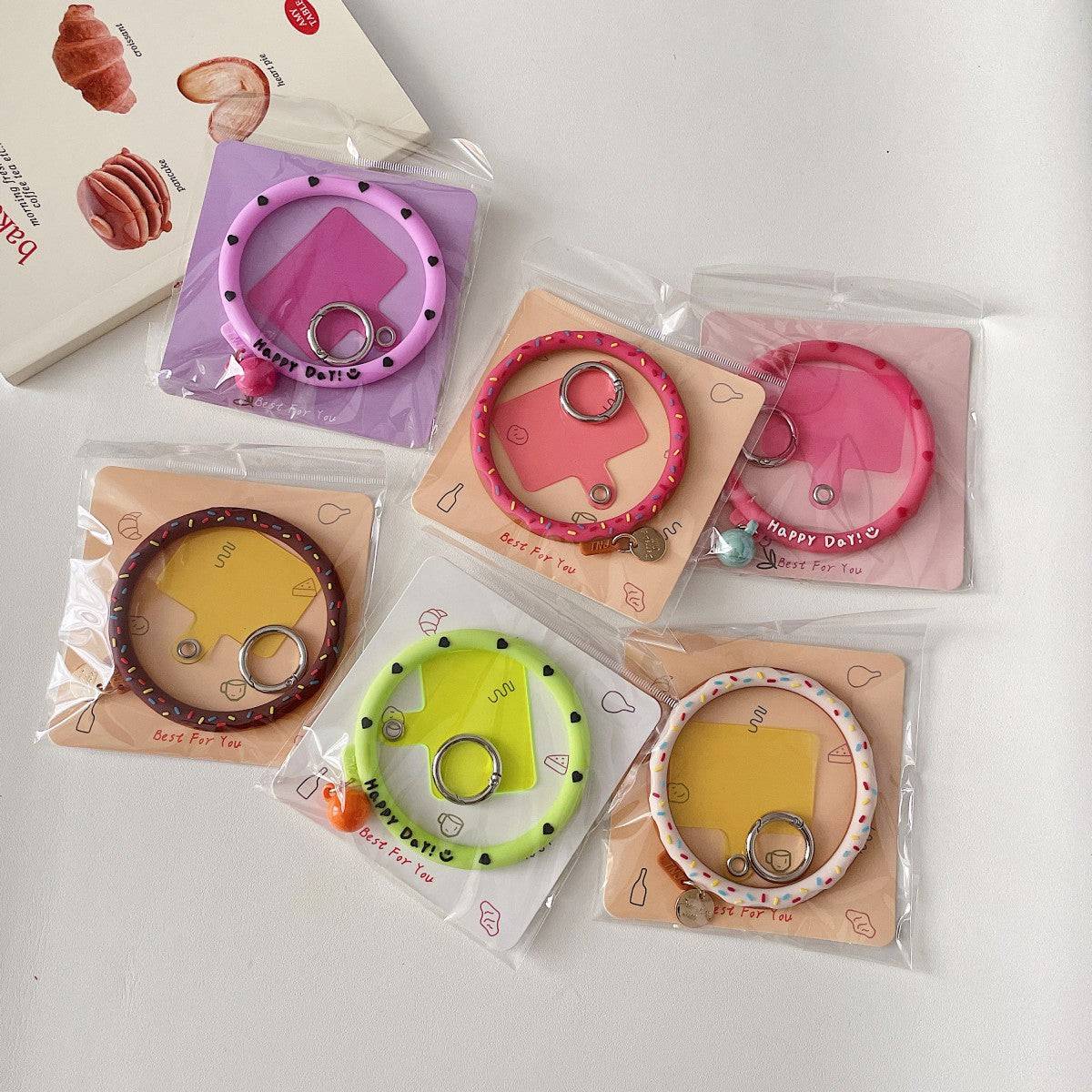 Cute Donut Universal Silicone Phone Wrist Lanyard - Hugmie